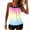 Pink #027, variant on Womens Flowy Tankini Tops Modest Bathing Suit Loose Fit Two Piece Swimsuit Scoop Neck Swim Tops High Waisted Bottom, 2XL