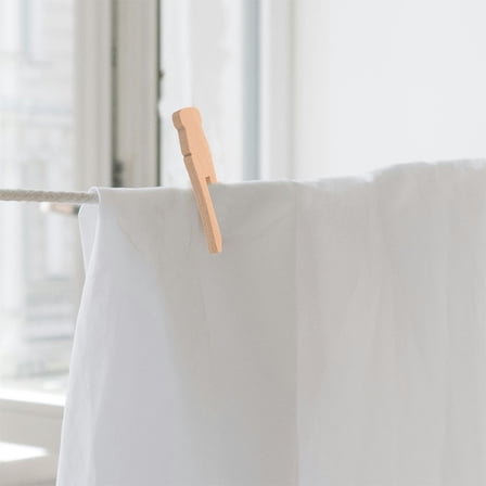 KALLORY Clothespins for Laundry 50Pcs Wooden Round Grip for Household Items and Families