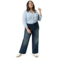 thumbnail image 5 of Gloria Vanderbilt Swan Series Women's Plus Patch Pocket Wide Leg Jeans, Sizes 16W-24W, 5 of 5