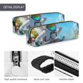 thumbnail image 4 of Fotbe Astronaut Tropical Dolphin Estuche para Lápices de Cuero con Estampado, Estuche con Cremallera Resistente, Organizador Compacto y Elegante para Papelería, 4 of 7