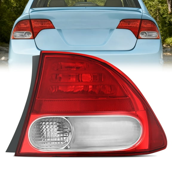 Nilight Taillight Assembly Compatible with 2009 2010 2011 Honda Civic Sedan Hybrid 4 Door Rear Lamp Replacement OE Style Passenger Side