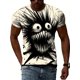 thumbnail image 3 of Camiseta de manga corta con cuello redondo y estampado gráfico de monstruo para hombre, ropa para hombre para verano, tejido de mezcla de poliéster suave y ligeramente elástico, 3 of 5