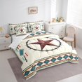 thumbnail image 3 of Homewish Western Texas Stars Bedding Comforter Set 7pcs, Bohemian Tribal Aztec Queen Bedding Sets, Retro Hippie Triangle Reversible Queen Sheet Sets, Lightweight Room Decor, 3 of 7