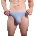 thumbnail image 4 of HVOBTTY Mens Fashion Classic Briefs, Everyday Comfortable Briefs for Men, Men's Casual Soft Solid Color Ice Silk Breathable Seamless Sports Briefs Sky Blue, M, 4 of 4