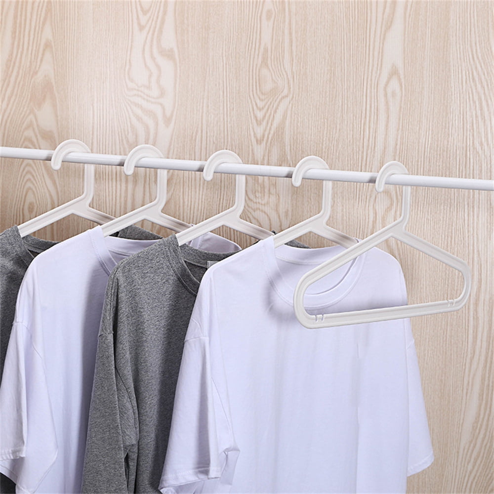 10 PCS Clothes Hangers Heavy Duty Smooth Plastic Coat Hanger for Laundry  Closet
