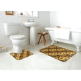 thumbnail image 4 of Xecao Yellow Black Plaid Sunflower 2-Piece Vintage Seamless Anti-Skid Mat Set, featuring a stylish pattern for a safe and elegant toilet rug experience, 4 of 6