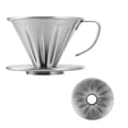 thumbnail image 5 of NFTIGB Stainless Steel Pour Over Coffee Dripper Cone Filter Cup Stand For Coffee Machine Accessories Home Office Use Easy To Clean And Reusable Small Size 4.0 inches / 10.2 cm, 5 of 9