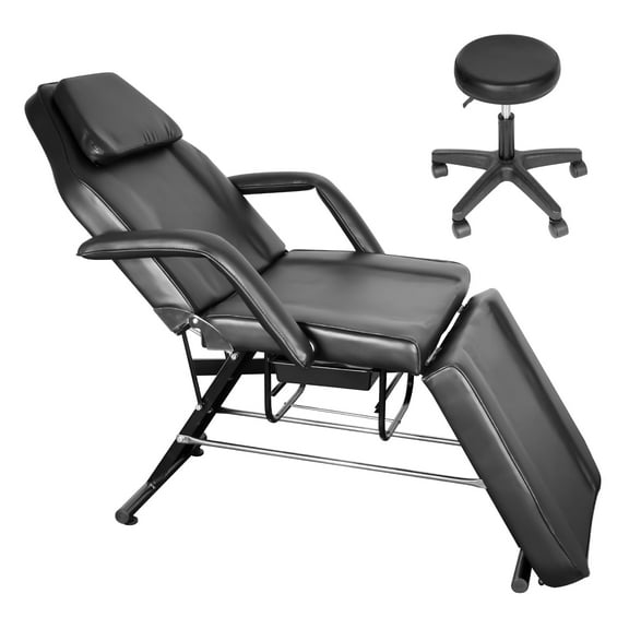 881lbs Bearing - Capacity Tattoo Chair and Salon Bed, Tattoo Chair Incorporating a 360° Turning Massage Bed, Used for Professional Massage, Facial Pampering, and Beauty Salon Facial Maintenance