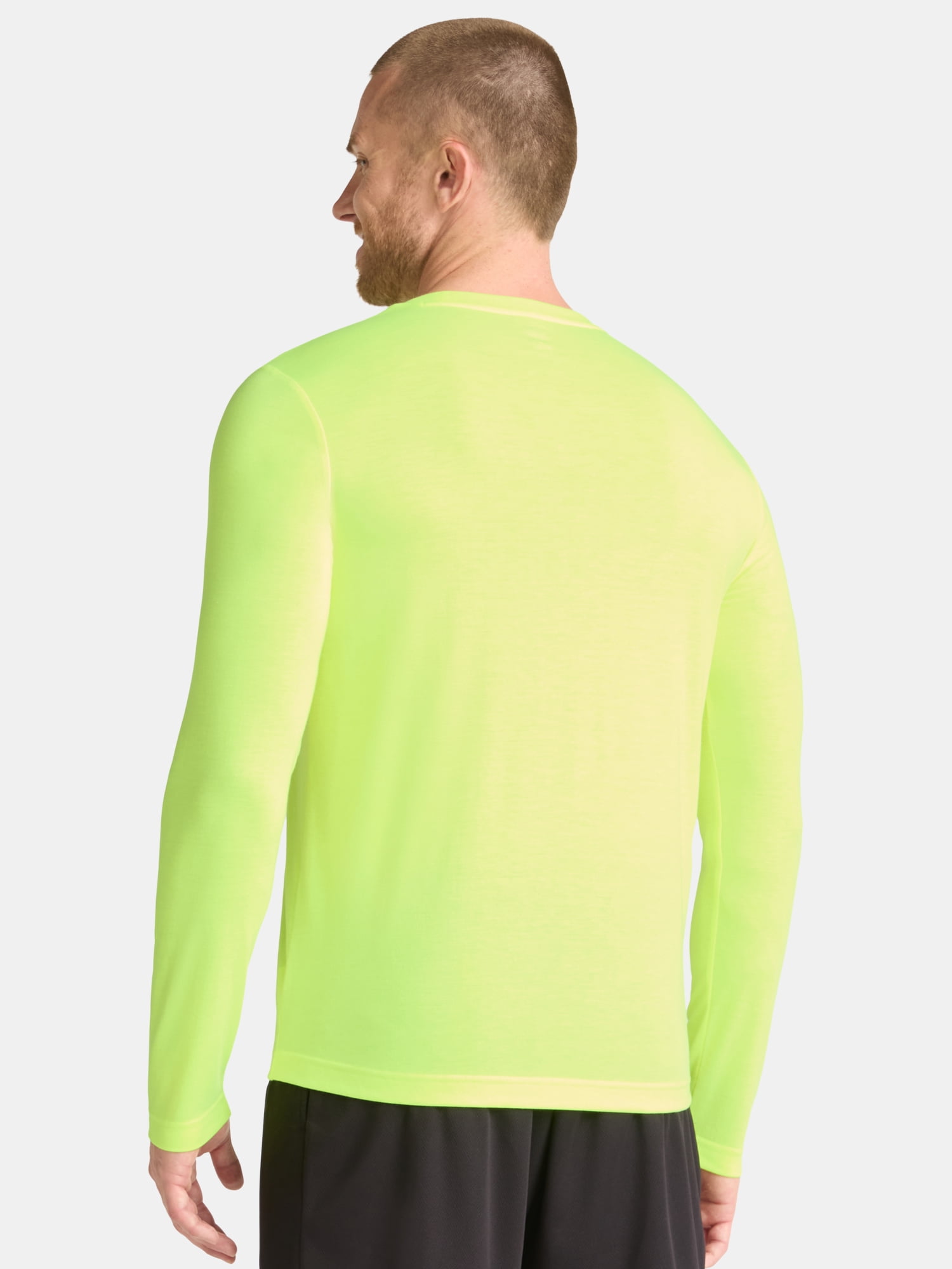 Athletic Works Men's and Big & Tall Men's Tri-Blend Tee with Long Sleeves, Sizes XS-4XLT
