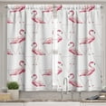 thumbnail image 2 of Ambesonne Flamingo Valance & Curtain, Geometric, 55"x45", Pink Peach White, 2 of 6