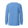 thumbnail image 5 of Chemises de Compression à Manches Longues pour Femmes à Col Rond Uni Plus Sweat-Shirt Oversize Pulls Coupe Ample à la Mode des Hauts Légers pour les Femmes de Grande Taille Gris M, 5 of 5