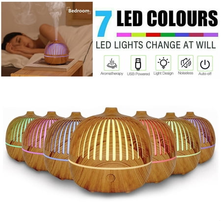 180ML Aromatherapy Oil Diffuser, Home Aroma Diffuser with 7 LED Color Changing Light and Waterless Auto-Off
