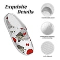 thumbnail image 5 of Lsque Rabbit And Hedgehog Pattern Womens Comfort Cotton on Scuff With Memory Foam and Anti-skid Sole Slipper-44/45, 5 of 7