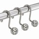 thumbnail image 1 of 12 Pack Rustproof Metal Shower Curtain Hooks, Decorative Nickel Hooks for Bathroom Liners, 1 of 5