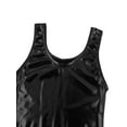 thumbnail image 4 of ZDHoor Womens Shiny Metallic Crop Tops Club Dance Performance Costume Black One Size, 4 of 8