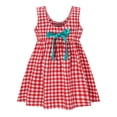 thumbnail image 2 of WOLLED Baby Girls Sleeveless Dress Toddler Summer Plaid Dresses Casual Sundress Skirt 1-6Y, 2 of 11