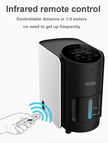 MEDRIS 2 in 1 Por/Table with full part Oxygen Machine-Ac adapter for Home Use Accessories, 1-7L/min