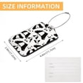 thumbnail image 5 of Luggage Tag, Travel Tags, Handbag Tag - Square PU Leather 2 Pack with Privacy Cover and Stainless Steel Ring - Suitable for Travel, Backpack, Handbag [Amazon Approved] Panda, 5 of 7