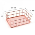 thumbnail image 1 of Factory Price！1PC Rose Gold Plated Metal Basket Copper Wire Mesh Storage Bins Room Office Decor Cosmetic Stationery Pen Holder, 1 of 6
