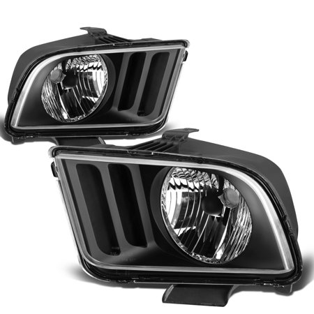 For 2005 to 2009 Ford Mustang OE Style Headlight Black Housing Headlamp - Pony 5th Gen 06 07 08