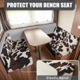 thumbnail image 2 of Cow Print Rv Dinette Cushion Covers Portable Bench Cushion Cover with 1 Backrest Cover & 1 Bench Cover Loveseat Slipcovers for Travel Trailer Couch for Kids, Dogs, 2 of 7