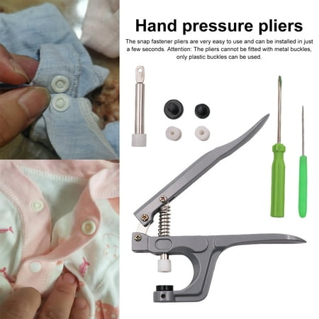 

Bolincty 1 Set Snap Pliers with T3/T8 Base Screwdriver Awl DIY Crafts Clothing Manual Handheld Press Pliers Tool Heavy Duty Plastic Snap Button Setter Fastener Tool