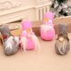 thumbnail image 3 of Advancent 4 unids/set tela Navidad muñeca sin rostro colgante lindo reemplazo hogar mimbre decoración accesorios con cordón Kits de decoración para fiestas Rosado, 3 of 6