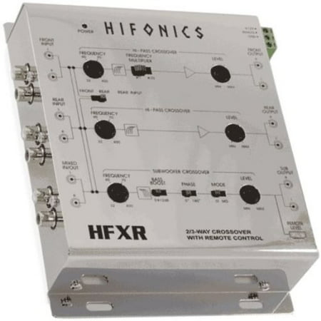Hifonics HFXR 2/4 Ch 2/3 Way Active Crossover w/Bass Remote 8.5 Volt Line