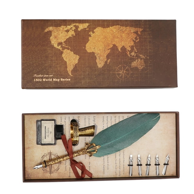 Gift Pen, Easy Writing Complete Accessories Feather Pen Set For Elders For Lovers For Teachers