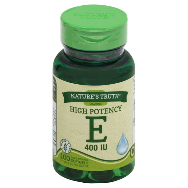 Nature's Truth High Potency Vitamin E Capsules, 400 IU, 100 Count