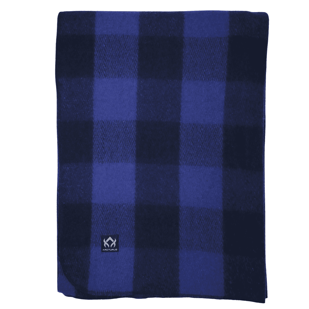 Arcturus Buffalo Plaid Wool Blanket, 64" x 88", Loom-Woven