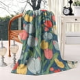 thumbnail image 2 of Pioneer Flower Blanket,Comfortable Soft Flannel Throw Blanket,All Season,Warm Lightweight Blankets for Sofa Bed Couch Living Room Chair,60"x80"(150x200cm), 2 of 4