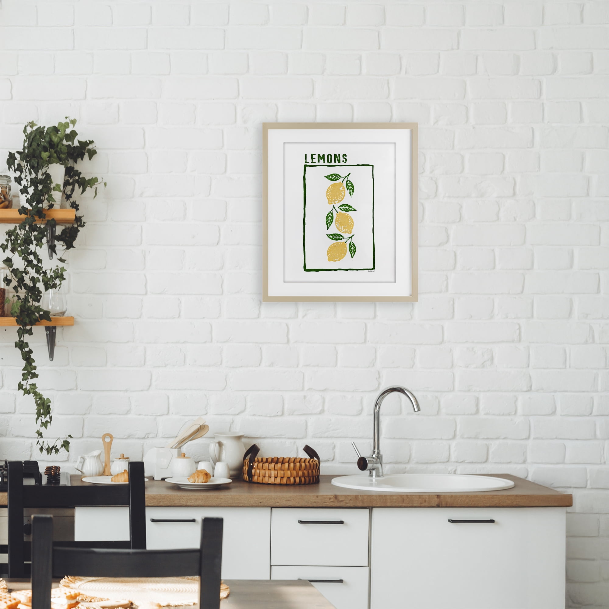 Stupell Industries Tasty Summer Lemons Birch Framed Print Under Glass, design by Amanda Greenwood