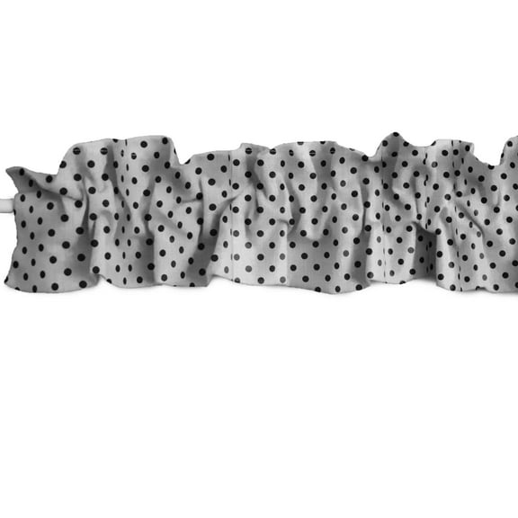 Mini Dots Cotton Curtain Sleeve Topper Window Treatment