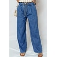 thumbnail image 5 of Women's Dusk Blue Wide Leg Jeans – Casual High Waist Denim for Everyday Style, 16, 5 of 6