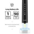 thumbnail image 3 of 7AM2M Sonic Electric Toothbrush with 6 Brush Heads for Adults and Kids, One Charge for 90 Days, Wireless Fast Charge, 5 Modes with 2 Minutes Built in Smart Timer, Electric Toothbrushes (Black), 3 of 7