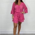 thumbnail image 2 of Birdeem Blouses pour Femmes Haut en Dentelle pour Femmes et Shorts Ensemble Mode Décontracté, 2 of 12