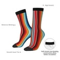 thumbnail image 4 of Cauagu Mexican Serape Blanket Stripes Print Crew Socks for Women and Men,Adult Athletic Running Socks 1-Pair Sports Socks Work Gear Socks with Moisture Wicking, 4 of 6
