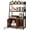 Walnut, variant on BarefHaven Litter Box Enclosure with Shelves, Hidden Cat Washroom Cabinet with Charging Station, Winding Entry & Scratching Board, Versatile Litter Box Furniture (Rustic Brown)