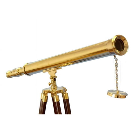 Floor Standing Brass Harbor Master Telescope 60" - Brass Telescope - Brass Telescope -Nautical Decoration - Nautical Home Accent - Brand New