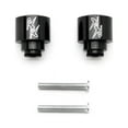thumbnail image 3 of Krator Black Bar Ends "RR" Logo Hand Grip Handlebar Caps Compatible with Honda CBR 929RR 2000-2001, 3 of 3