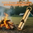 thumbnail image 3 of Brass Emergency Whistles 2 Pack with Tangle-Free Lanyard - Pealess Safety Whistle Survival Loud Blast for Kayak Life Vest, Boating, Camping Hiking, Hunting, Adults$$Sport & Recreation Other, 3 of 7