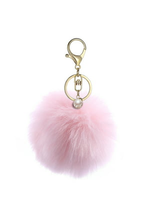 FIHEROE. Pink Girly Pom Pom Bag Charm Anime Keychains