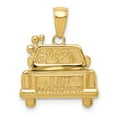 thumbnail image 1 of FB Jewels 14K Yellow Gold Polished & Textured Just Married Pendant, 1 of 3