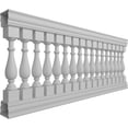 thumbnail image 3 of Ekena Millwork 41"H x 8'L Fiberthane Traditional Unassembled Balustrade Railing Kit, Style N (5 7/8" On-Center Spacing to Pass 4" Sphere Code), 3 of 6