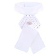 thumbnail image 1 of Corbata común ANGGREK blanca 32x205 cm con broche para adultos ecuestres, 1 of 8
