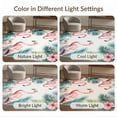 thumbnail image 7 of ODIKA 8'x10' Washable Area Rug Watercolor Leaves Botanical Frond Border Jungle Motif Exotic for Dining Room, Large Office, Lounge, Non-Slip Chair-Friendly Mat, 7 of 7