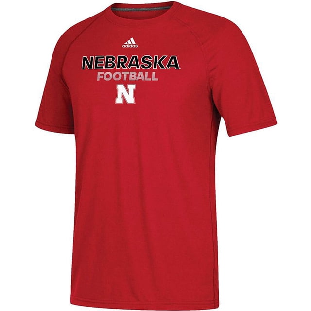 adidas Nebraska Football N Camiseta gráfica para hombre, rojo, extragrande