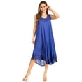 thumbnail image 5 of Sakkas Everyday Essentials Caftan Tank Dress / Cover Up - Blue / Black - One Size, 5 of 5