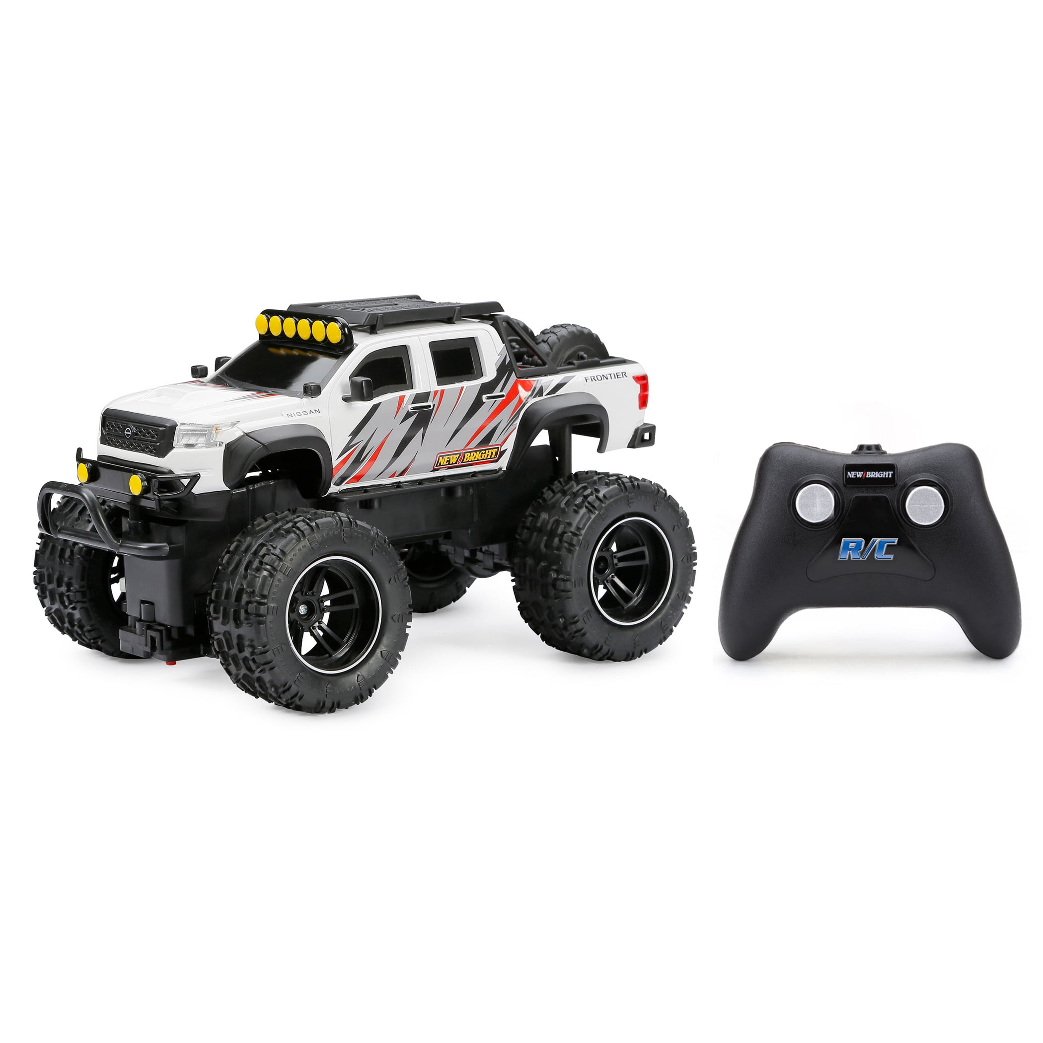 ホワイト/ブラック RCカー リモコン付き激安 New Bright Radio Control Cars for Daycare Interactive Play